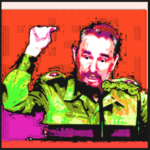 A.P. Astra - Fidel Castro - silkscreen-mixed media