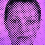 John C.B. Moore - o.T (Purple Grid Face) -chromogenic photo print
