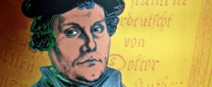 Jürgen Kuhl. Grafik zur 500 Jahresfeier der 95 Thesen von Martin Luther.